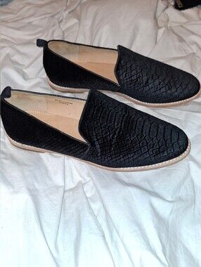 Bill Blass Sutton black textured velvet loafers